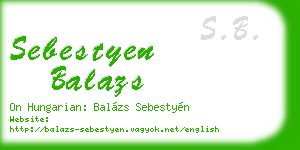 sebestyen balazs business card