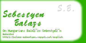 sebestyen balazs business card